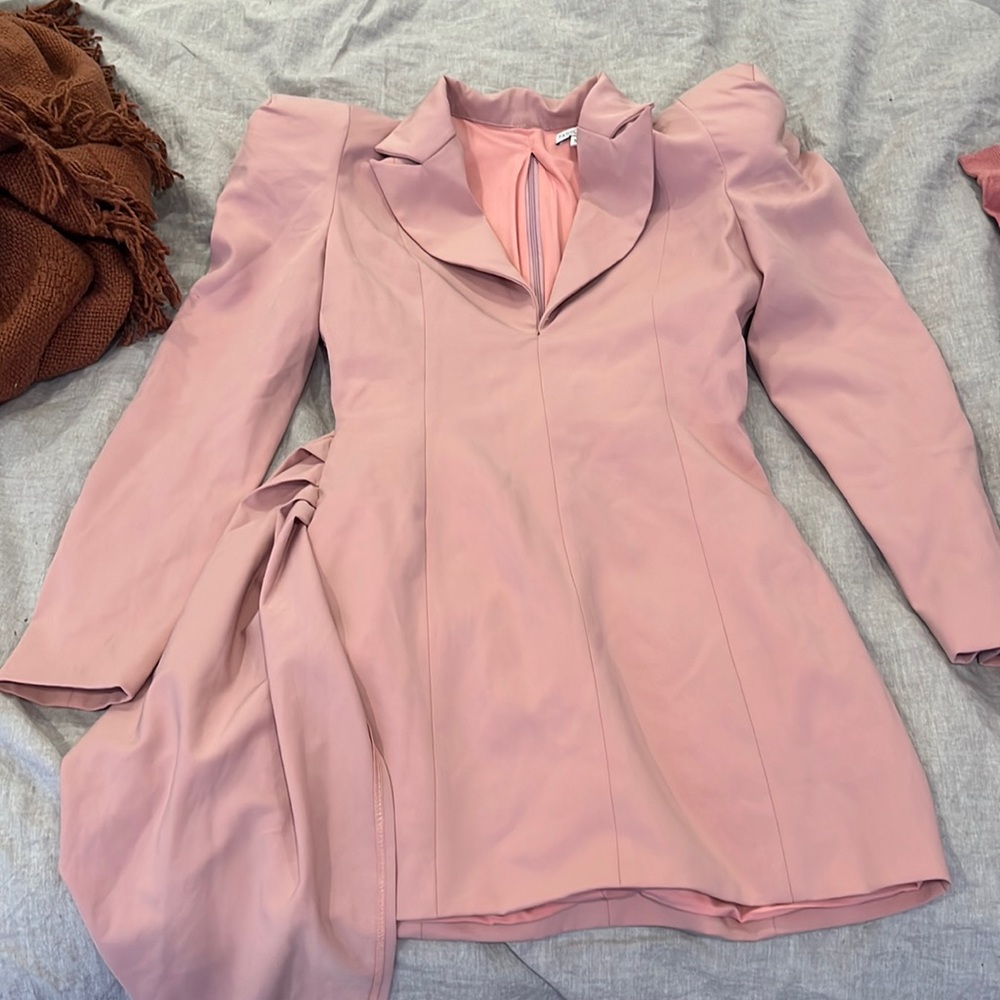 Padded Shoulder Mini Business Dress